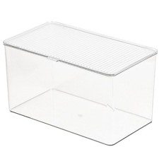 Clear Plastic Storage Bin with Lid, Organizer for Pantry, Office, Bathroom, K...