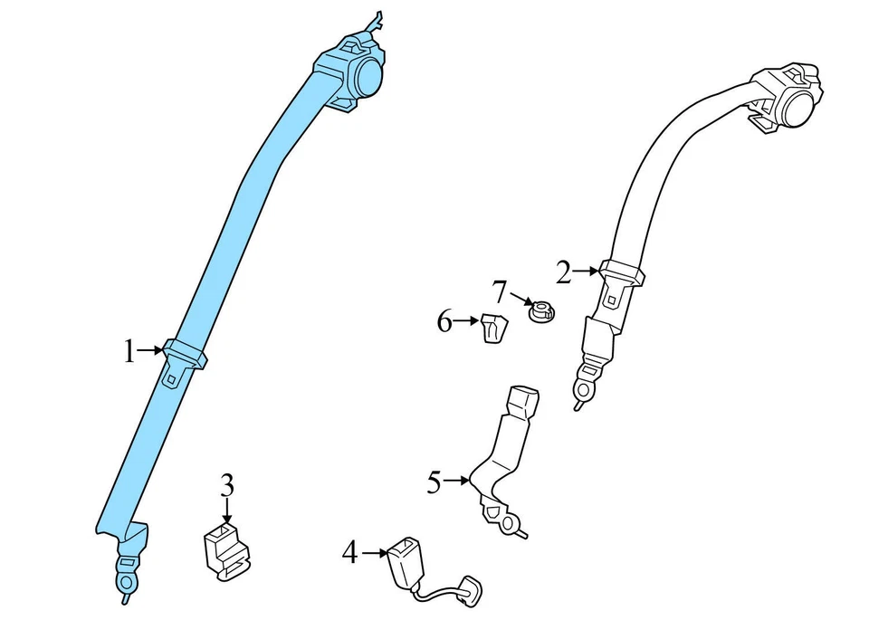 2013-2019 BMW 640I GRAN COUPE — натяжитель заднего ремня безопасности 7289352 - Изображение 2 из 4