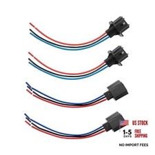 4PCS 9008 H13 Car Headlight Connector, Female Male Socket Adapter 2 Types