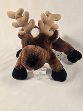 Ganz Webkinz Reindeer HM137 Brown Plush Stuffed Animal Christmas Holiday Antlers