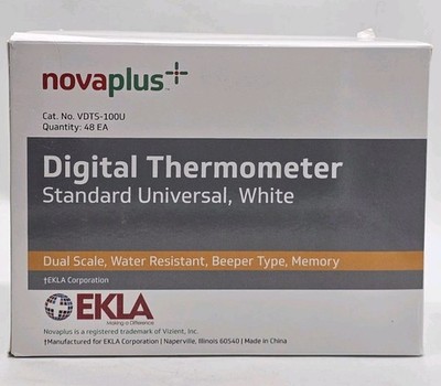 VDTS 100U Novaplus Digital Thermometer 1 BOX 48 THERMOMETERS NEW