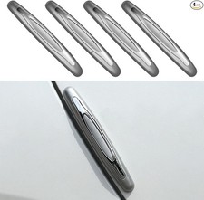 4PCS Car Door Edge Guards, Self-Adhesive Anti-Collision Trim Str Color: Silver