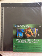10 Itoya Art Portfolio Black Refillable Binder Poly Glass Pages 11 X 14 NEW