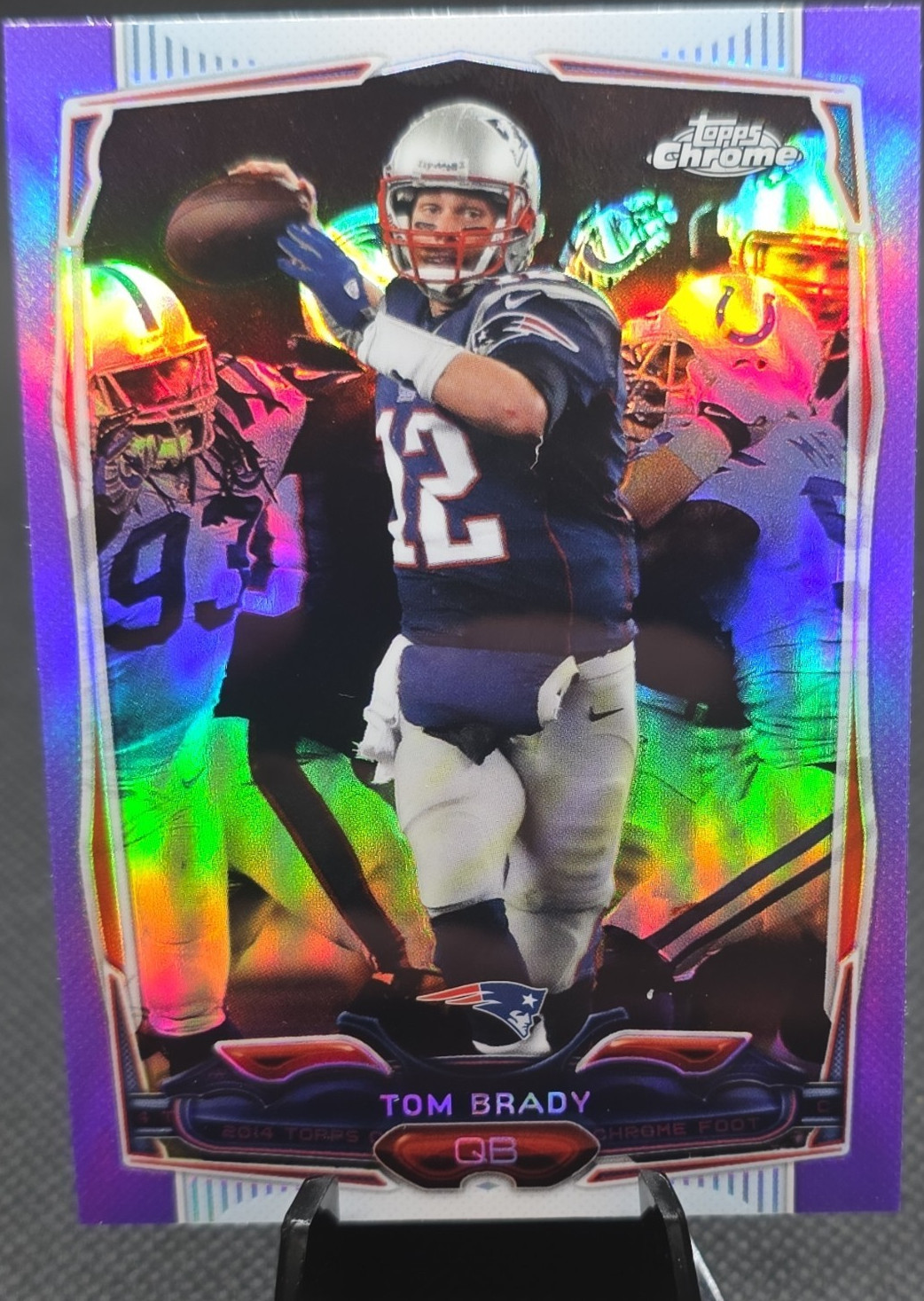 Topps Chrome 2014 Tom Brady Purple Refractor #62 New England Patriots