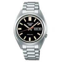 Seiko 5 Sports SRPK89K1 Automatik Uhr Stahlarmband Schwarzes Zifferblatt