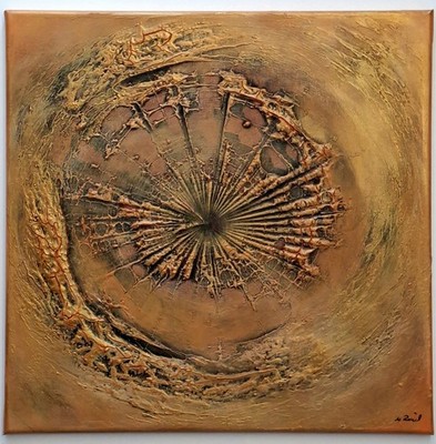 N. Rönsch Abstrakt MALEREI Kunst Original BILD Gemälde MODERN Unikat 5ocm X 5ocm