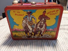 Vintage 1954 Lone Ranger Western Metal Lunchbox RARE good condition