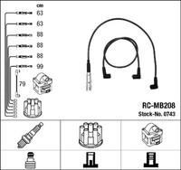 NGK ZüNdleitungssatz 0743 FüR Mercedes R107 SL C107 W126 Klasse W123 W116 123