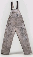 Vintage Carhartt Double Knee Overalls Men 36x27 Brown Canvas Distressed Duck Bib