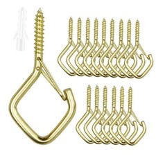 15 Pcs Eye Hooks Screw Heavy Duty,Ceiling Hooks for Hanging 15Pcs Gold