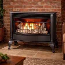Buck Stove Dual Fuel Ventless Gas Heating Stove with Logs & Thermostat Contro...