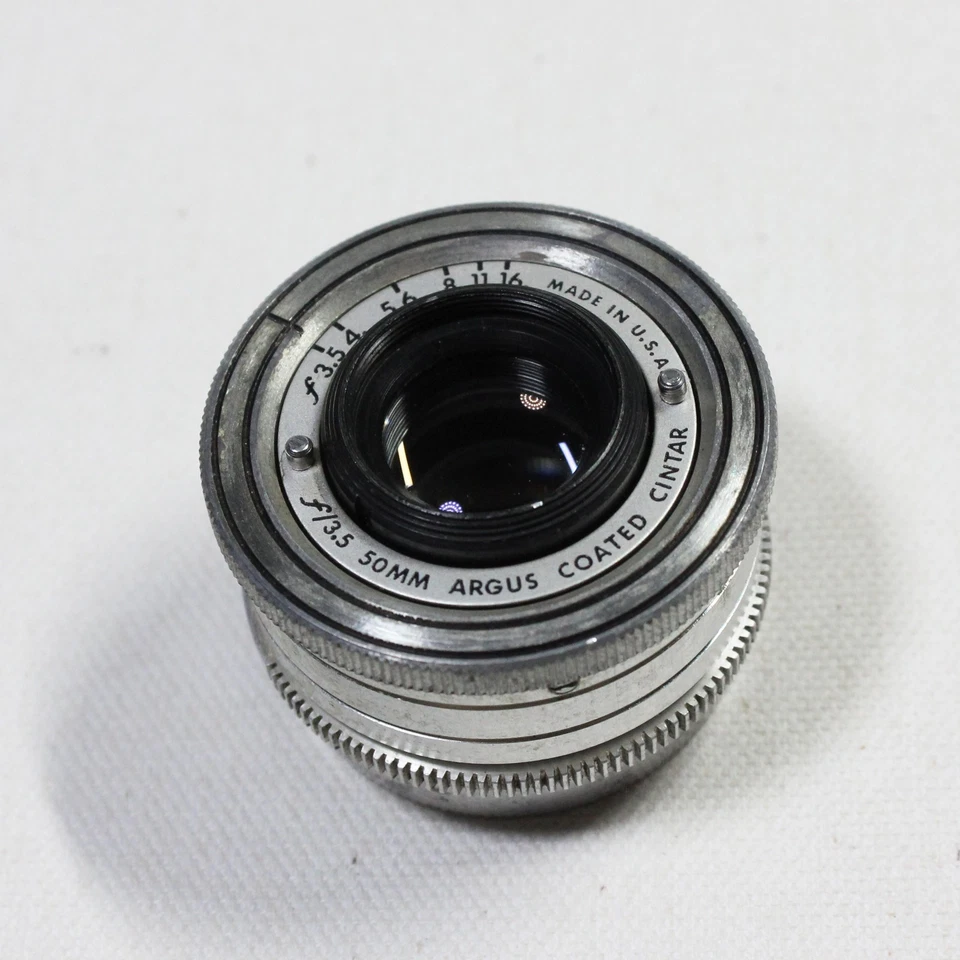 Argus Coated Cintar 50mm f/3.5 Lens (C-Series Cameras) with Rear Cap & Lens Case - Image 3 of 4