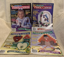 4 Pc Quick  Easy Plastic Canvas Magazines 52,59,60,62 Lot 22 - GUC