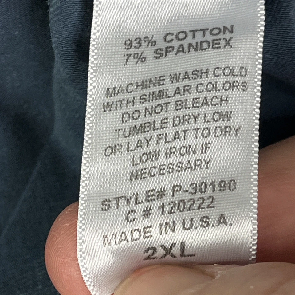 Брюки Chatoyant женские 2XL стальные синие минеральная стирка колокольчик низ ретро хиппи - Изображение 4 из 4