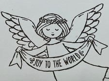 142139 WONDER OF CHRISTMAS Stampin' Up Cling Red Rubber WOOD Mounted Stamps