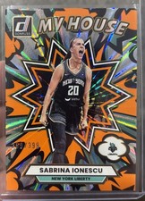 Sabrina Ionescu 2025 Panini Donruss WNBA MY HOUSE ORANGE LASER Card #1 /399
