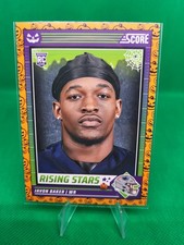 JAVON BAKER 2024 Score-A-Treat RC Rookie Rising Stars Orange Pumpkins #25