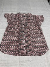 Banana Republic Sheer Blouse Pink Small