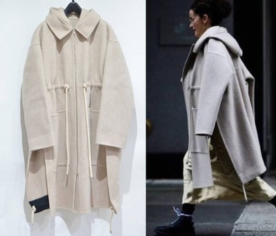 Celine Phoebe Philo Wool Cashmere Hooded Zip Coat Oversized