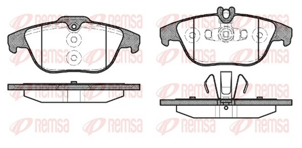 Remsa Bremsbelagsatz Scheibenbremse 1305.20 FüR W204 Klasse S204 Mercedes Model-image