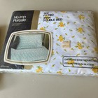 JC PENNEY FASHION 70’s VINTAGE YELLOW ROSES STRIPES LACE DOUBLE SHEET SET MIP — photo 8