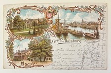 AK Gruß aus Duisburg Litho Mehrbild Monning ...