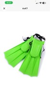 Kids Children Junior Swimming Swim Diving Snorkeling Adjustable Flippers Green