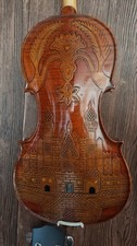 Nicely Carved Stradivirus 4/4 Handmade Violin with Free Case