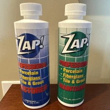 ZAP! Professional Tile Grout Cleaner Restorer & Maintainer NEW Bottles (1 Each)