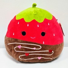 Squishmallows Scarlet the Chocolate Dipped Strawberry 12" With Tag Valentines