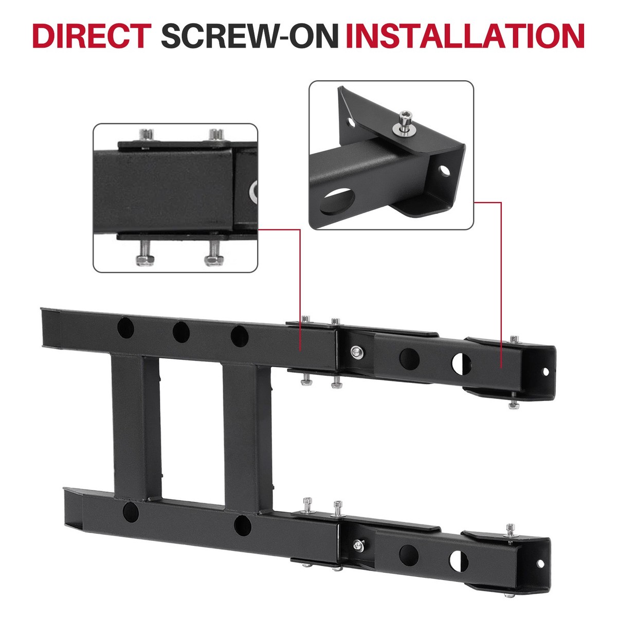 Hooke Road Tailgate Reinforcement Kit For 1997-2006 Jeep Wrangler TJ - Door Hinge, Black Steel 6 thumbnail image