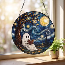 Stained Glass Suncatcher Starry Sky Art