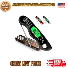 Cooking Thermometer,Ip67 Waterproof Digital Meat Thermometer with Backlight, Cal