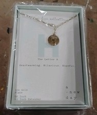 A New Day Women's Necklace 14k Gold Plated Monogram Letter H - Gifts for Her *P