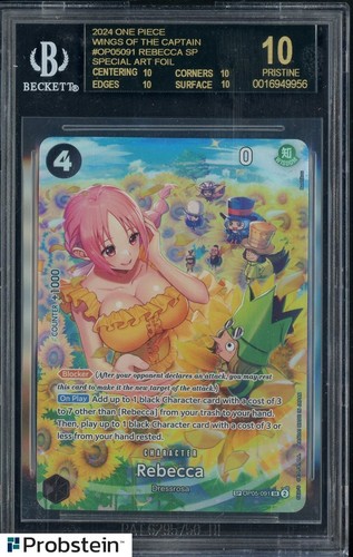 2025 ONE PIECE THE BEST PREMIUM BOOSTER OP05091 REBECCA SP BGS 10 BLACK LABEL