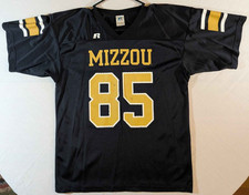 Missouri Tigers Mizzou Football Russell Athletic Jersey Black Size Youth XL