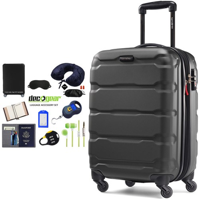 #ad #ad Samsonite Omni Hardside Luggage 20quot; Spinner Black 10pc Luggage Accessory Kit $79.00