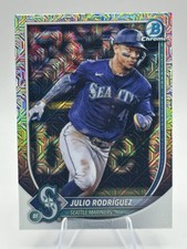2025 Bowman Chrome #79 Julio Rodriguez Mega Box Mojo Refractor Seattle Mariners