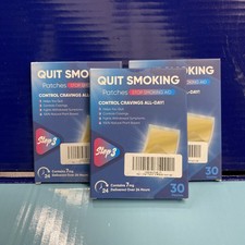 3X Quit Smoking Patches, 30 Patches - 100 Natural Plant Based - Contains 7mg