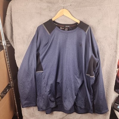 Spyder Active Long Sleeve T-Shirt Brushed Jersey Shoulder Panels Base Layer 2XL