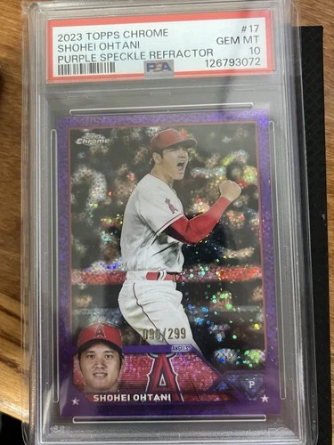 New Listing2023 Topps Chrome - Purple Speckle Refractor #17 Shohei Ohtani /299 PSA 10