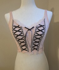 VICTORIA'S SECRET DREAM ANGELS LACE UP CORSET BRA TOP S New
