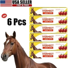 Horse Wormer Past Fruit Flavour Worm Paste Parasite Control Farm Supplies-pack 6