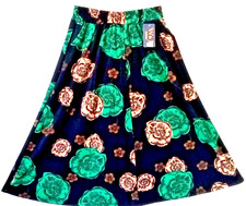 W  J FASHION Women's Black, Green and Brown Skirt Size: L/XL