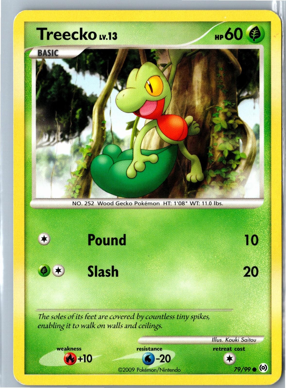 Pokemon Card - Treecko - Arceus - 79/99 - Common - Heavily Played