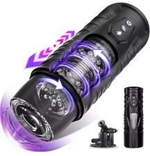 Male Masturbaters Automatic HandsFree Rotating Cup Thrusting Stroker Lubricants