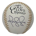 Omar Vizquel Signed Autographed Gold Glove Logo Baseball JSA COA Indians Giants