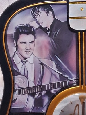 Elvis Presley Guitar Clock Bradford Exchange 50 Years of Solid