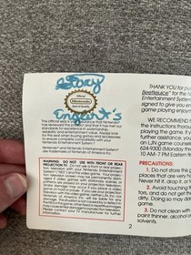 BEETLEJUICE BEETLE JUICE ORIGINAL INSTRUCTION MANUAL GAME BOOK NINTENDO NES