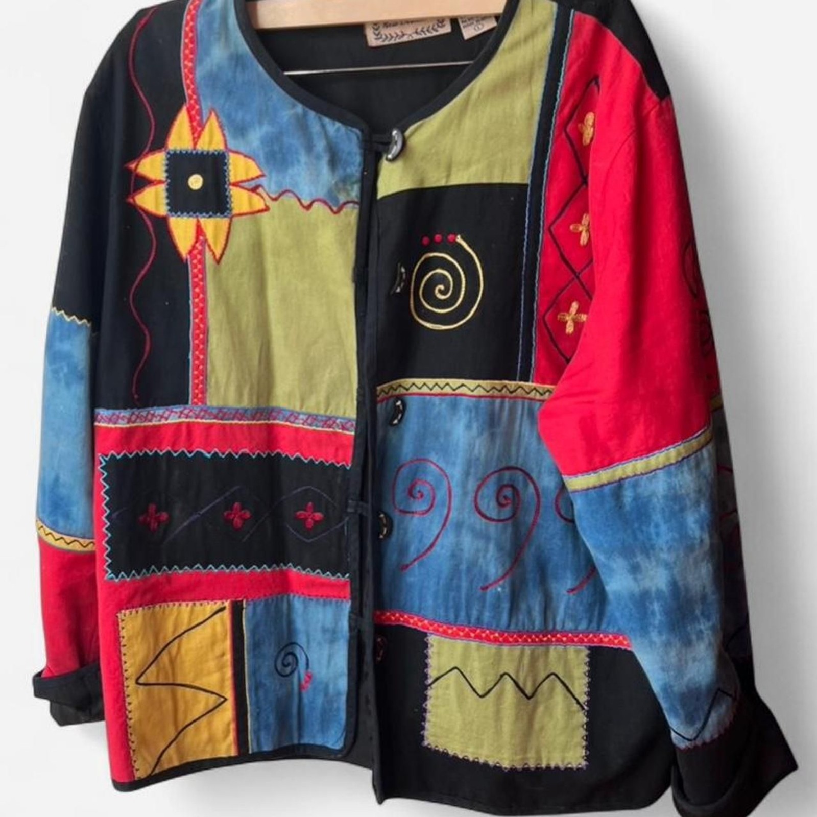 Vintage Y2K patchwork button up  New Direction Li… - image 1